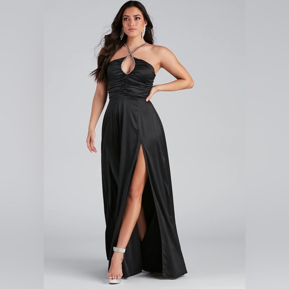 NWT Kaelie Formal Satin A-Line Dress- $75 - Picture 9 of 10